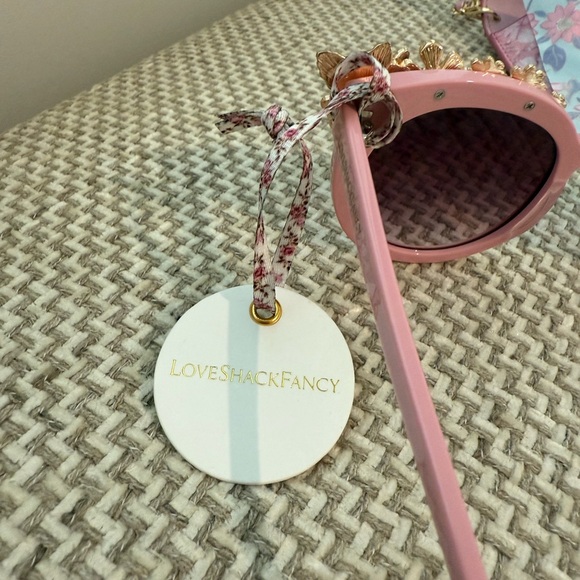 LoveShackFancy Ravi Sunglasses in Peony Pink - Picture 8 of 11